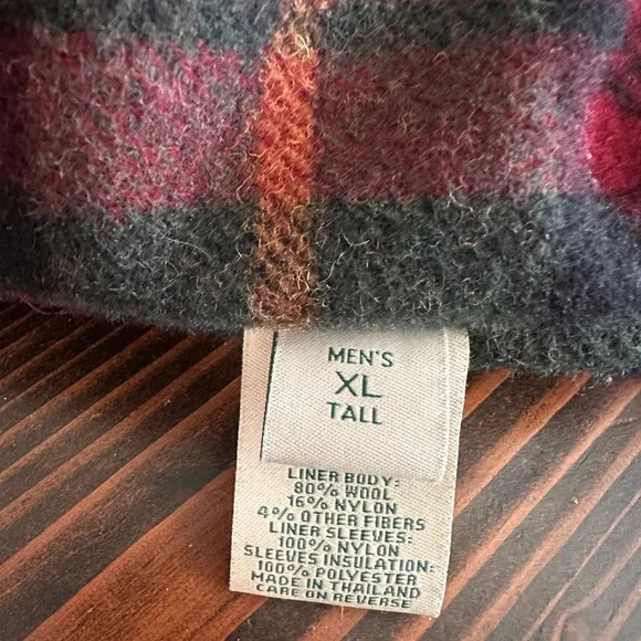 Vintage LL Bean Barn Coat Oversized Chore Jacket Detachable Wool Lined XL Tall - Picture 11 of 16